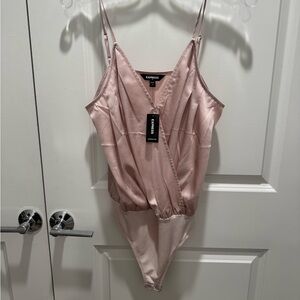 BRAND NEW Express Cami-Bodysuit, Medium, pink, smoke/pet free home